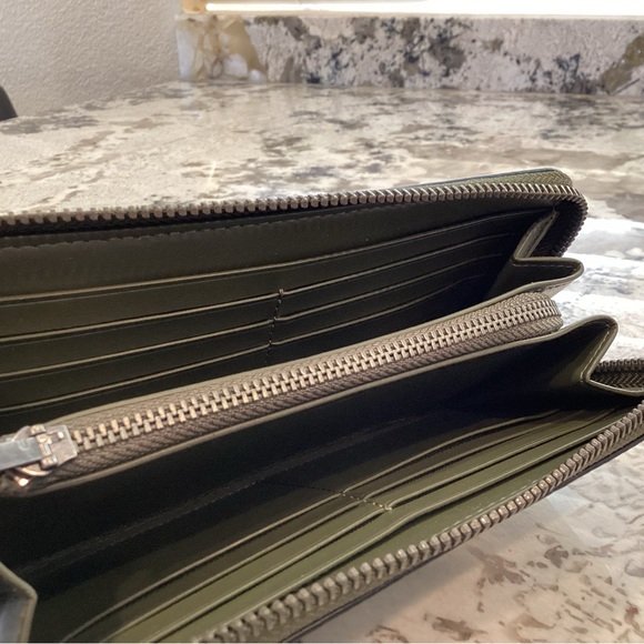 Coach Sage Green Leather Wristlet - Picture 3 of 4